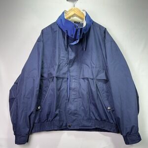 Vintage London Fog Towne Jacket Men's XL Blue Windbreaker Coat Y2K